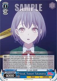 Vocal, Tomori Takamatsu - MyGO!!!!! x Ave Mujica - Weiss Schwarz card
