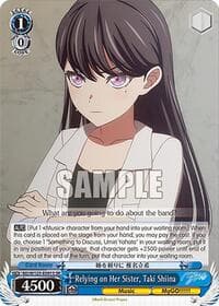 Relying on Her Sister, Taki Shiina (SR) - MyGO!!!!! x Ave Mujica - Weiss Schwarz card