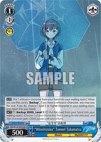 "Hitoshizuku" Tomori Takamatsu (B) (SR) - MyGO!!!!! x Ave Mujica - Weiss Schwarz card