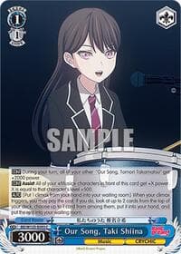 Our Song, Taki Shiina - MyGO!!!!! x Ave Mujica - Weiss Schwarz card
