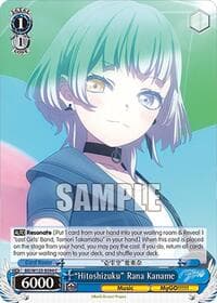 "Hitoshizuku" Rana Kaname - MyGO!!!!! x Ave Mujica - Weiss Schwarz card