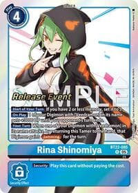 Rina Shinomiya - Cyber Eden Release Event Cards - Digimon Card Game card