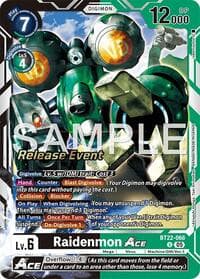 Raidenmon ACE - Cyber Eden Release Event Cards - Digimon Card Game card