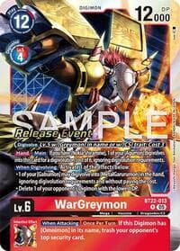 WarGreymon - Cyber Eden Release Event Cards - Digimon Card Game card
