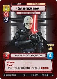 Grand Inquisitor - You're Right to Be Afraid (Top 4) - Organized Play Promos - Star Wars: Unlimited card