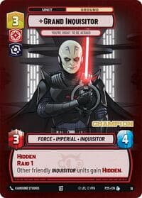 Grand Inquisitor - You're Right to Be Afraid (Champion) - Organized Play Promos - Star Wars: Unlimited card