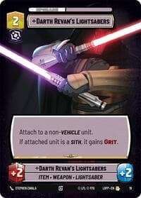 Darth Revan's Lightsabers - Organized Play Promos - Star Wars: Unlimited card