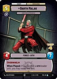 Darth Malak - Covetous Apprentice (Top 4) - Organized Play Promos - Star Wars: Unlimited card