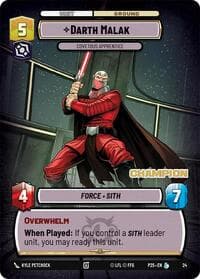 Darth Malak - Covetous Apprentice (Champion) - Organized Play Promos - Star Wars: Unlimited card