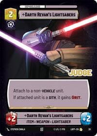 Darth Revan's Lightsabers - Judge Promos - Star Wars: Unlimited card
