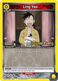 Ling Yao (024) - UE09BT: FULLMETAL ALCHEMIST Release Event Cards - Union Arena card