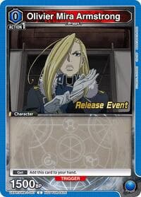 Olivier Mira Armstrong (057) - UE09BT: FULLMETAL ALCHEMIST Release Event Cards - Union Arena card