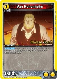 Van Hohenheim - UE09BT: FULLMETAL ALCHEMIST Release Event Cards - Union Arena card