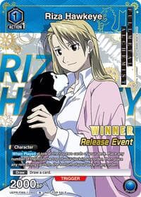 Riza Hawkeye (Release Event Winner) - UE09BT: FULLMETAL ALCHEMIST Release Event Cards - Union Arena card