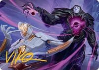 Lightless Evangel Art Card (Gold-Stamped Signature) - Art Series: Edge of Eternities - Magic: The Gathering card