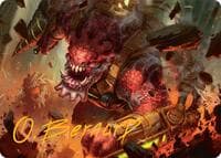 Full Bore Art Card (Gold-Stamped Signature) - Art Series: Edge of Eternities - Magic: The Gathering card