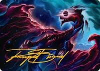 Nova Hellkite Art Card (18/54) (Gold-Stamped Signature) - Art Series: Edge of Eternities - Magic: The Gathering card
