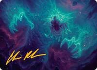 Cosmogoyf Art Card (Gold-Stamped Signature) - Art Series: Edge of Eternities - Magic: The Gathering card