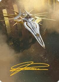 Dawnsire, Sunstar Dreadnought Art Card (Gold-Stamped Signature) - Art Series: Edge of Eternities - Magic: The Gathering card