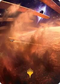 Adagia, Windswept Bastion Art Card (Gold-Stamped Planeswalker Symbol) - Art Series: Edge of Eternities - Magic: The Gathering card