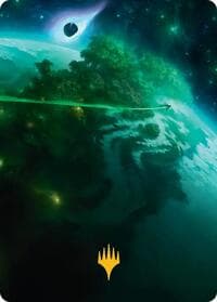 Evendo, Waking Haven Art Card (Gold-Stamped Planeswalker Symbol) - Art Series: Edge of Eternities - Magic: The Gathering card