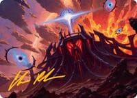 Secluded Starforge Art Card (Gold-Stamped Signature) - Art Series: Edge of Eternities - Magic: The Gathering card