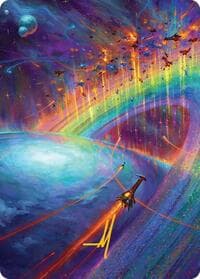 Cascading Cataracts Art Card (43/54) (Gold-Stamped Signature) - Art Series: Edge of Eternities - Magic: The Gathering card