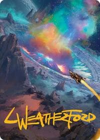 Meteor Crater Art Card (Gold-Stamped Signature) - Art Series: Edge of Eternities - Magic: The Gathering card