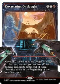 Devastating Onslaught (0387) (Showcase) (Fracture Foil) - Edge of Eternities - Magic: The Gathering card