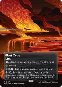 Blast Zone (0137) (Borderless) (Galaxy Foil) - Edge of Eternities: Stellar Sights - Magic: The Gathering card