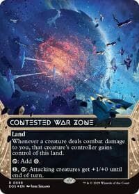 Contested War Zone (0098) (Borderless) (Galaxy Foil) - Edge of Eternities: Stellar Sights - Magic: The Gathering card