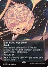 Contested War Zone (0143) (Borderless) (Galaxy Foil) - Edge of Eternities: Stellar Sights - Magic: The Gathering card