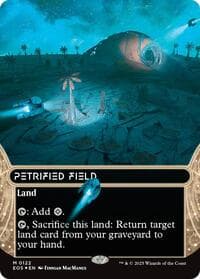 Petrified Field (0122) (Borderless) (Galaxy Foil) - Edge of Eternities: Stellar Sights - Magic: The Gathering card