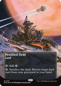 Petrified Field (0167) (Borderless) (Galaxy Foil) - Edge of Eternities: Stellar Sights - Magic: The Gathering card