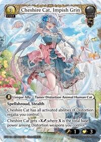 Cheshire Cat, Impish Grin - Distorted Reflections - Grand Archive TCG card