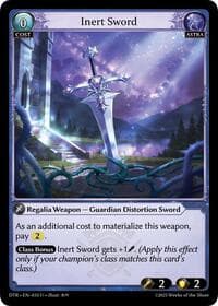 Inert Sword - Distorted Reflections - Grand Archive TCG card