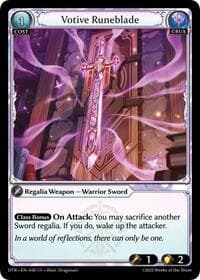 Votive Runeblade - Distorted Reflections - Grand Archive TCG card