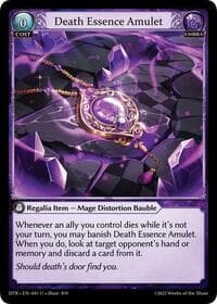 Death Essence Amulet - Distorted Reflections - Grand Archive TCG card