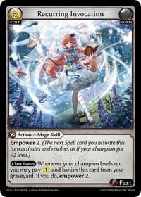 Recurring Invocation - Distorted Reflections - Grand Archive TCG card