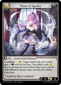 Three of Spades - Distorted Reflections - Grand Archive TCG card