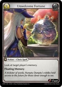 Unwelcome Fortune - Distorted Reflections - Grand Archive TCG card