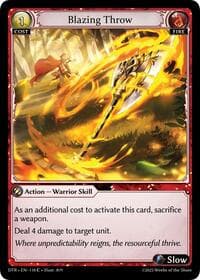 Blazing Throw - Distorted Reflections - Grand Archive TCG card