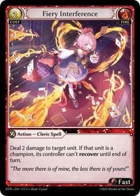 Fiery Interference - Distorted Reflections - Grand Archive TCG card