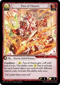 Two of Hearts - Distorted Reflections - Grand Archive TCG card