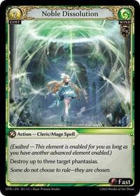 Noble Dissolution - Distorted Reflections - Grand Archive TCG card