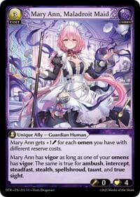 Mary Ann, Maladroit Maid - Distorted Reflections - Grand Archive TCG card