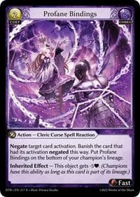 Profane Bindings - Distorted Reflections - Grand Archive TCG card