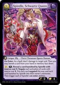 Spirelle, Schwartz Queen - Distorted Reflections - Grand Archive TCG card