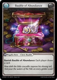 Bauble of Abundance - Distorted Reflections Starter Decks - Grand Archive TCG card