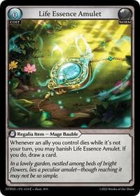 Life Essence Amulet - Distorted Reflections Starter Decks - Grand Archive TCG card